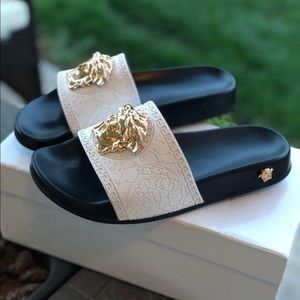Versace Baroque Medusa Slides / Sandals